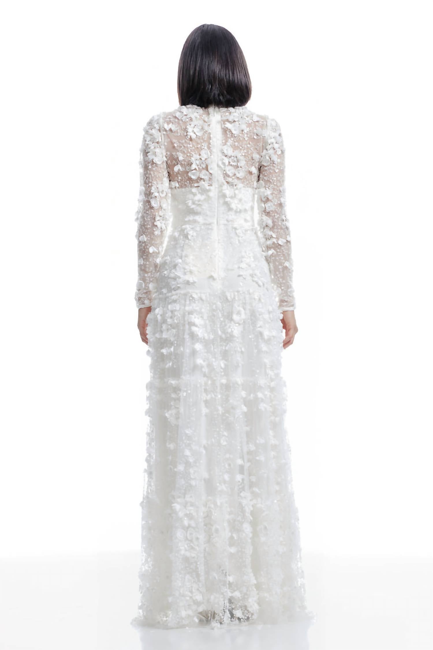 Dress The Population - Angelina 3d Floral Gown
