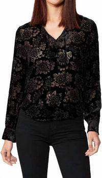 Paige - Ivonne Silk Blend Velvet Blouse
