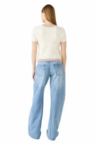 STEVE MADDEN Mayson Knit Sweater in cream - women's sweater - detail view