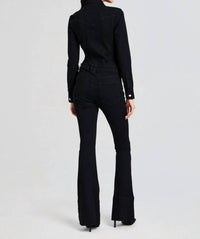 Ser.O.Ya - Deedee Denim Flare Jumpsuit