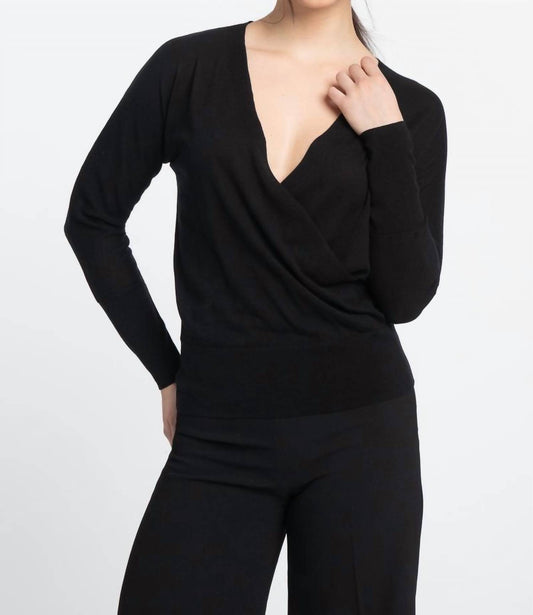 Kinross - Knit Surplice V-Neck Long Sleeve Top