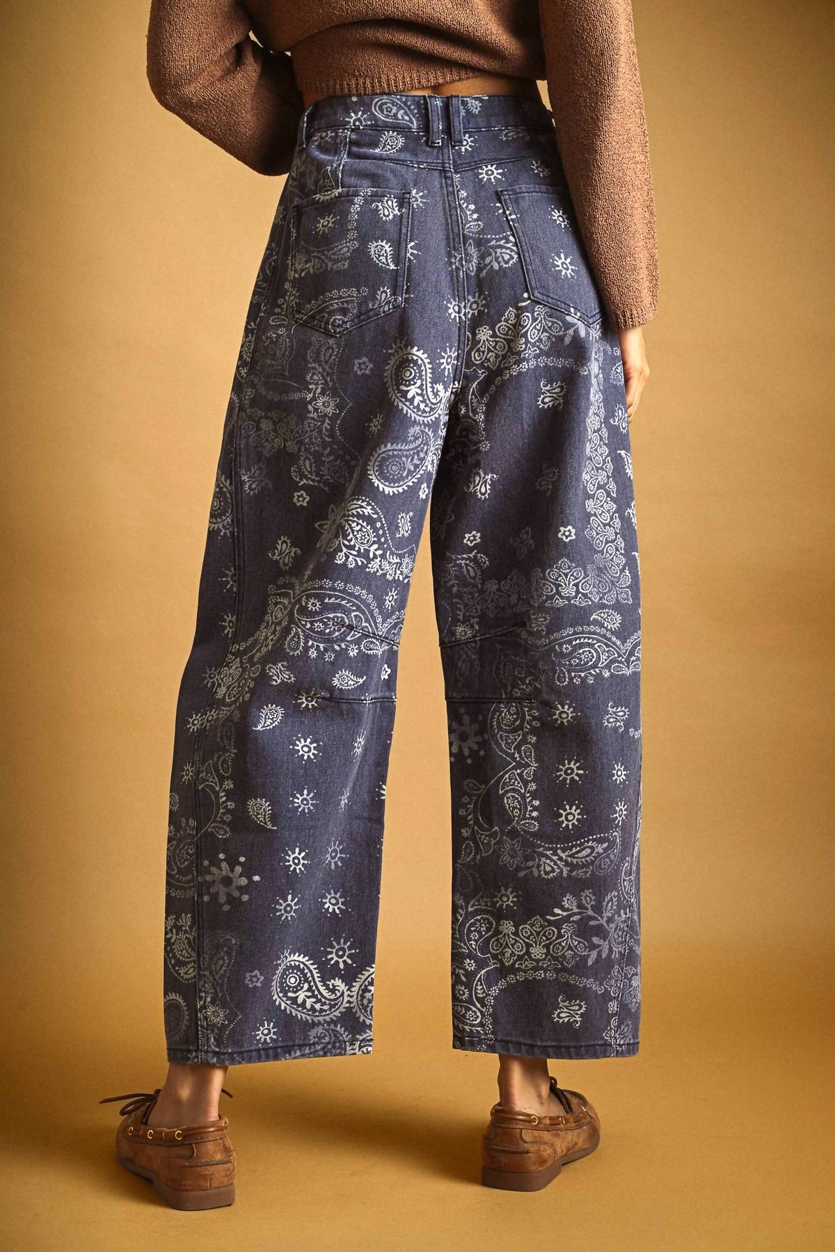 Miou Muse - Paisley Print Washed Pants