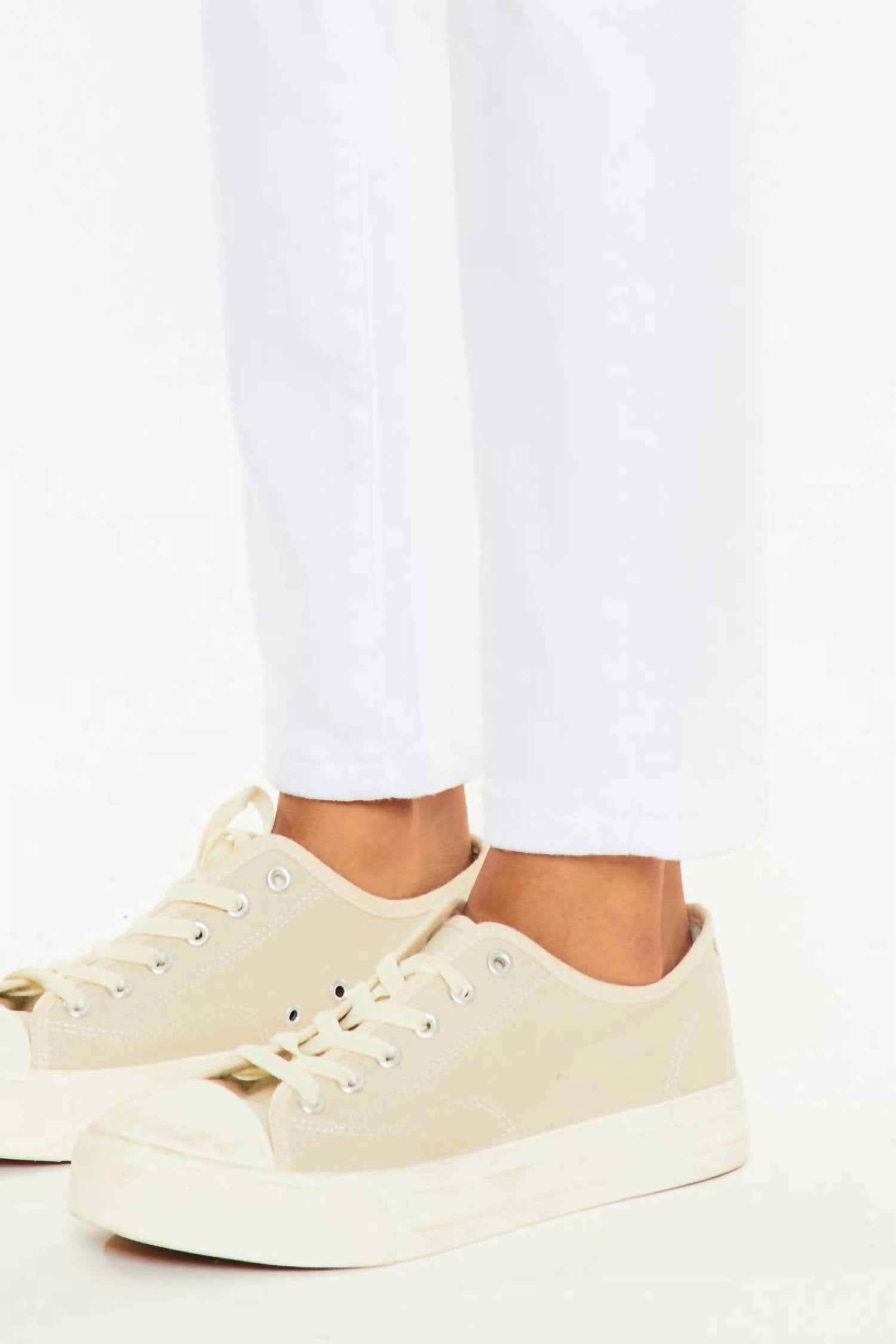 KanCan High Rise Slim Straight Jeans in white - women's jeans - view 6