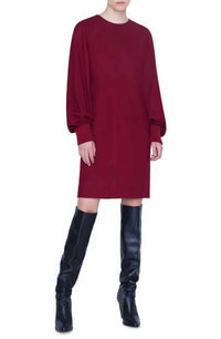 Akris Punto - Long Balloon Sleeve Wool Mini Dress