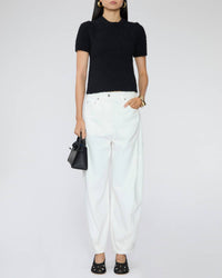 Tibi Serviette Baby Tee in black - women's t-shirt
