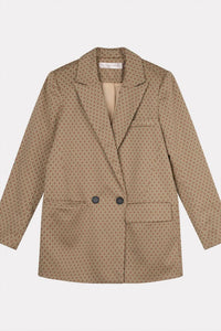 Esqualo - Double Breasted Knitted Diamond Blazer