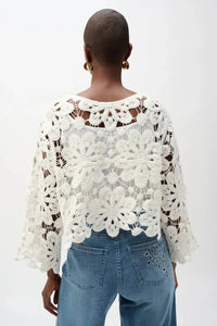 Joseph Ribkoff - Cotton Crochet Boxy Cardigan