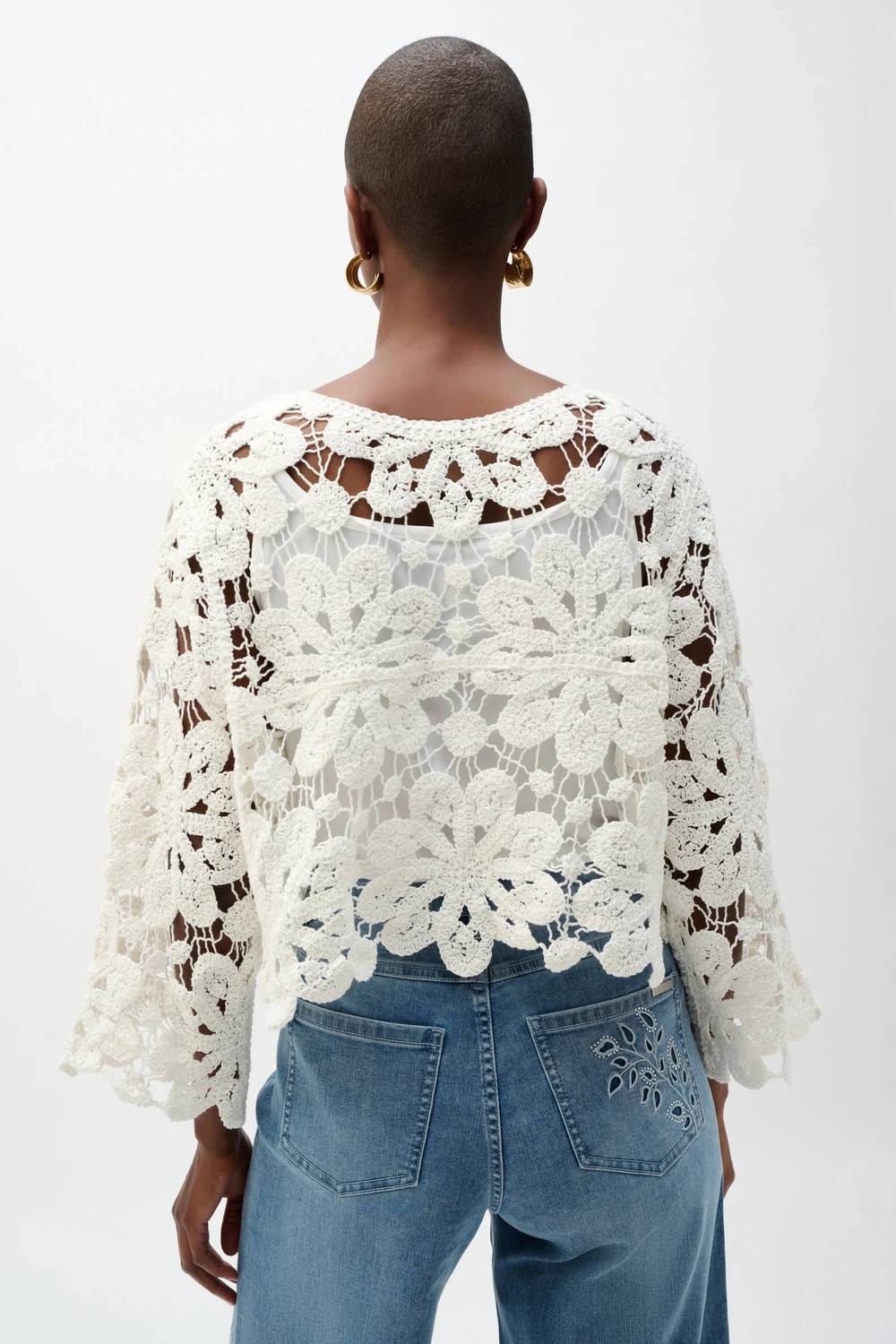 Joseph Ribkoff - Cotton Crochet Boxy Cardigan