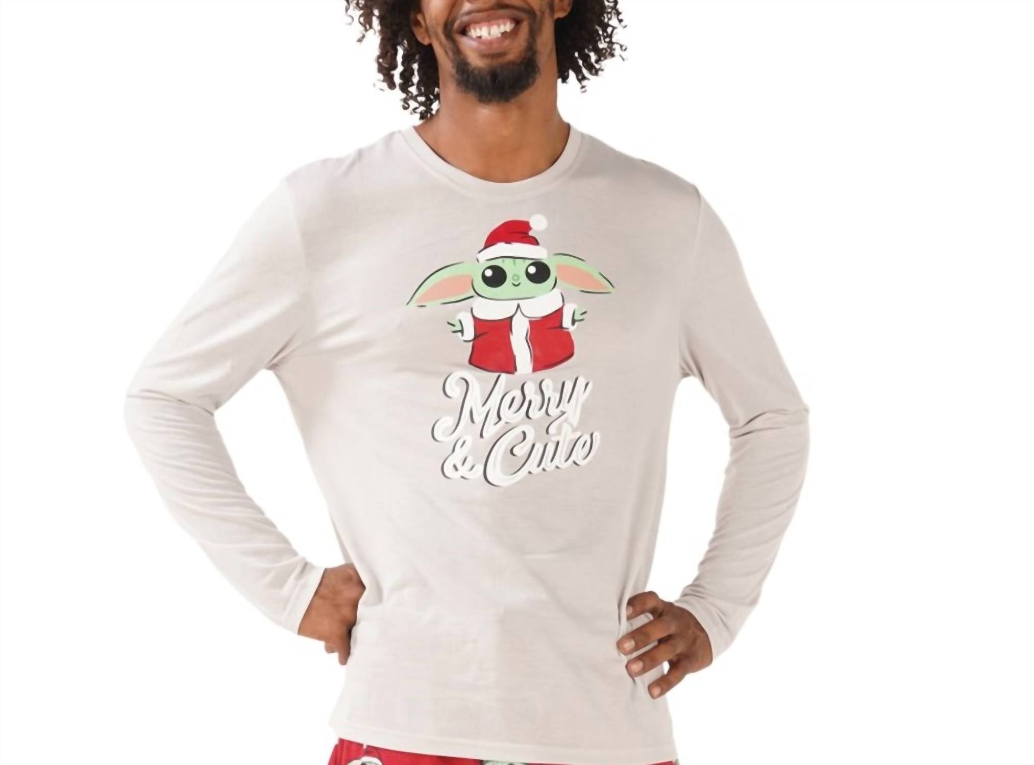 Munki Munki - Men's Grogu Holiday Pajama Top