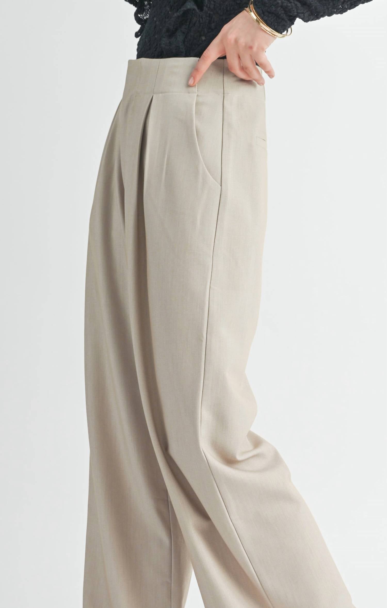 Sage The Label - Take Action Pleated Wide Leg Trouser