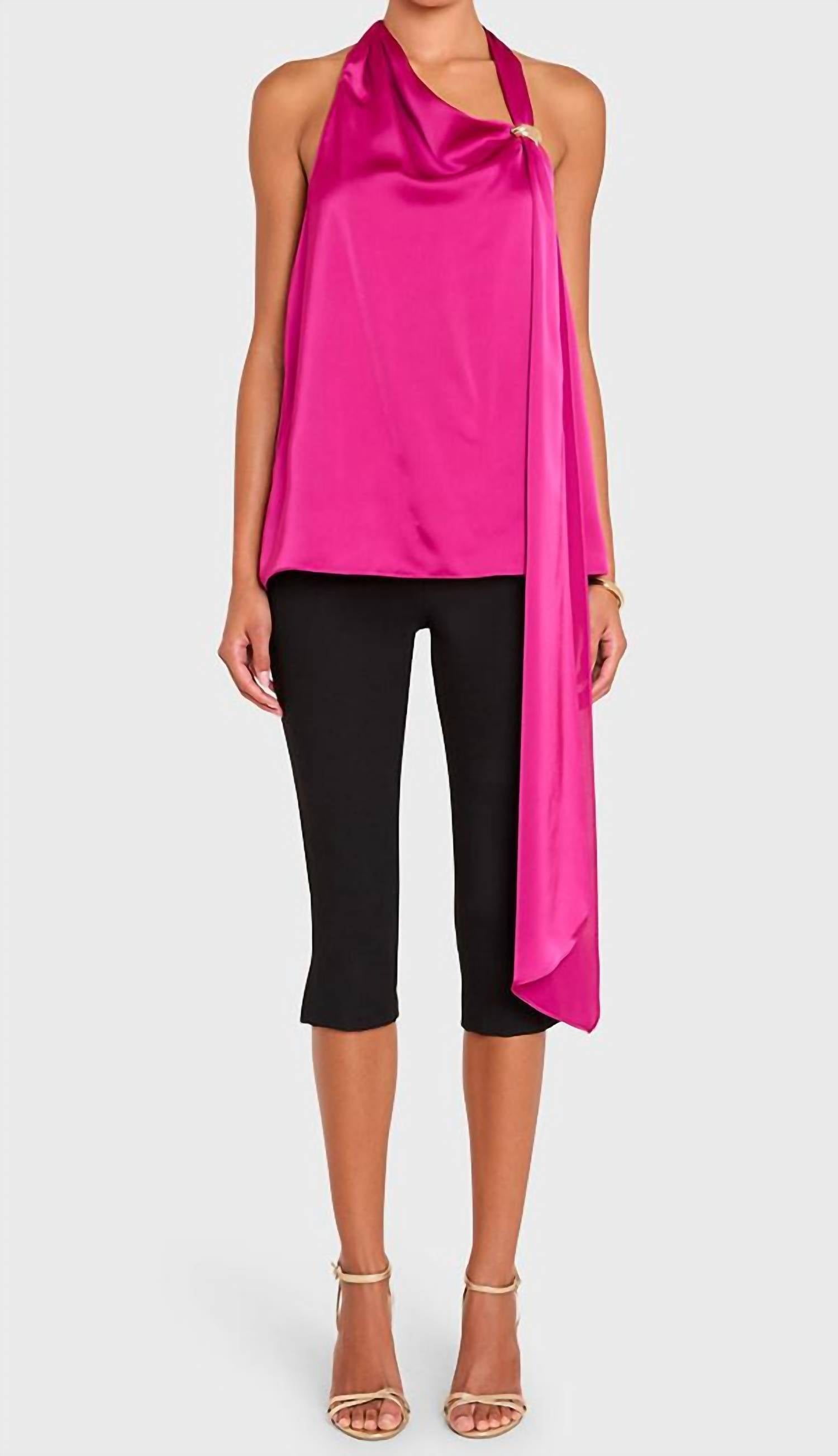 Amanda Uprichard Sonya Top in juneberry - women's t-shirt