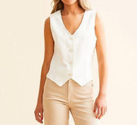 Risen - V-neck Button Down Vest