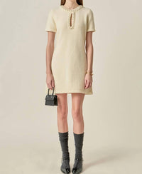 English Factory - Pearl Key Hole Dress