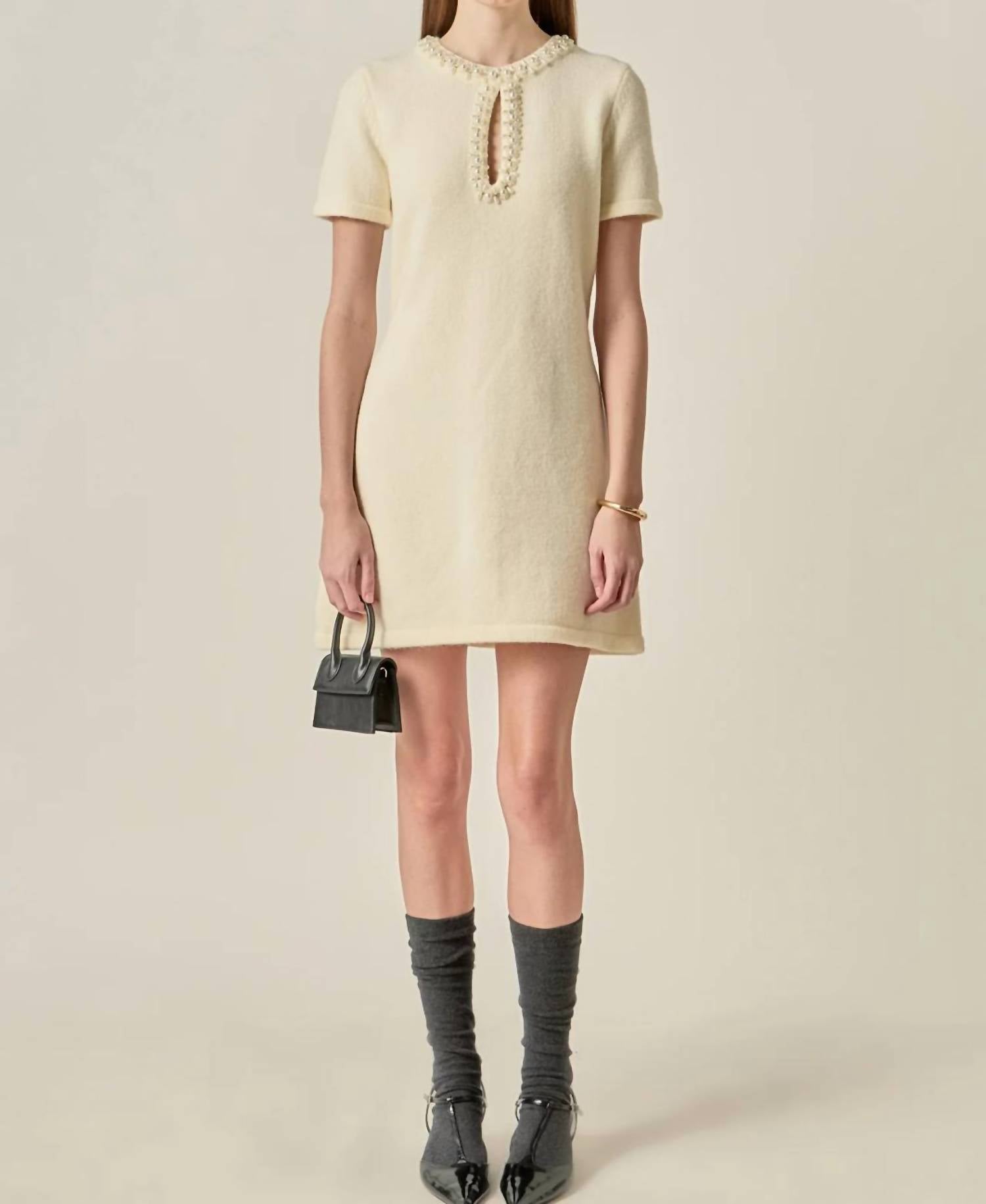 English Factory - Pearl Key Hole Dress