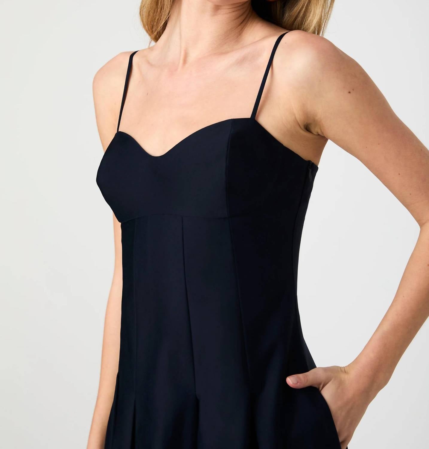 French Connection - Cotton Pleated Midi Dress