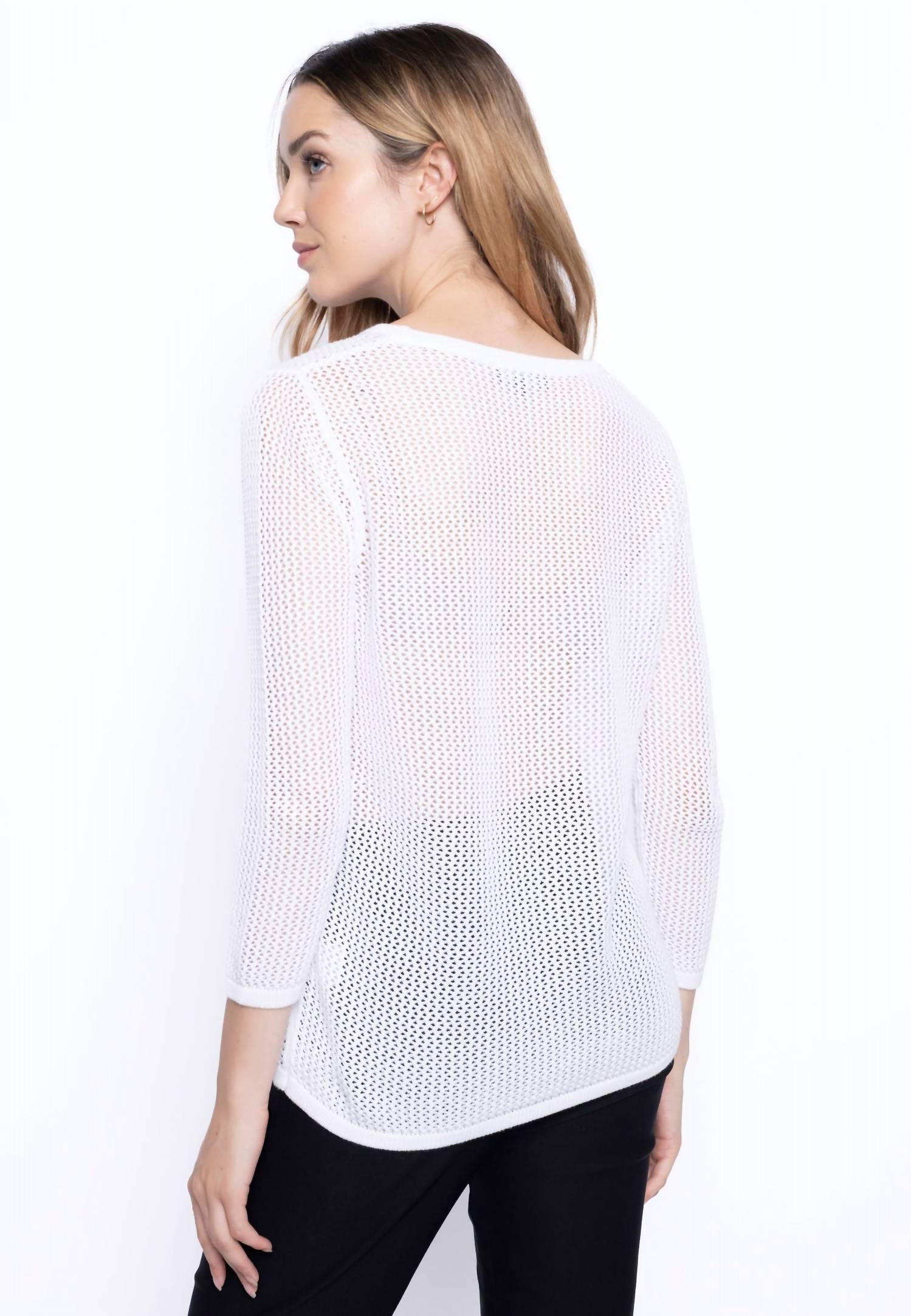 Picadilly - Knit With Silver Appliqué Top