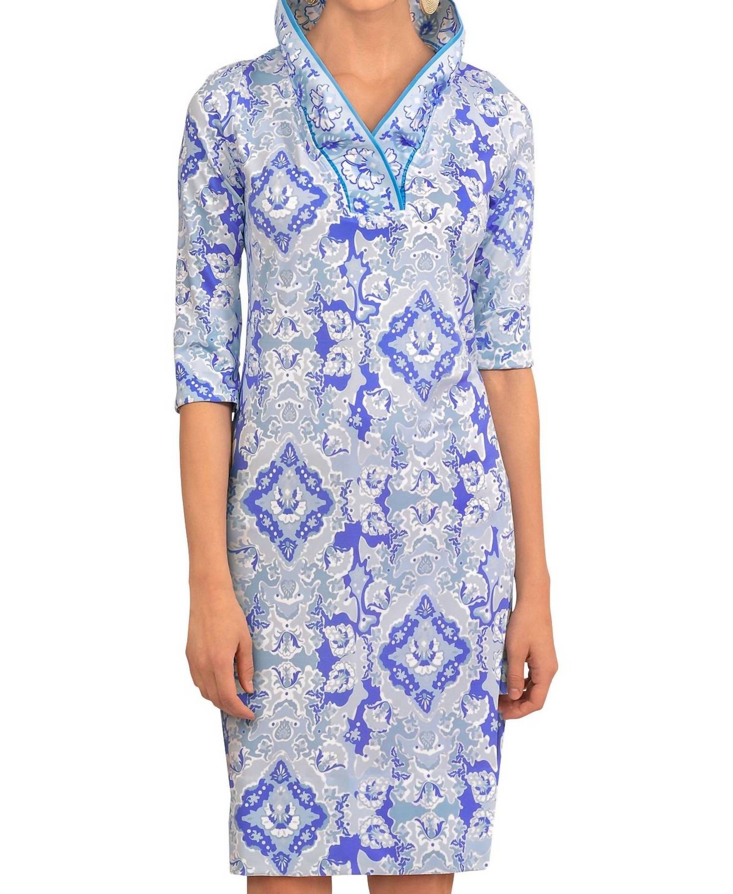 Gretchen Scott - Jersey Ruffle Neck Dress