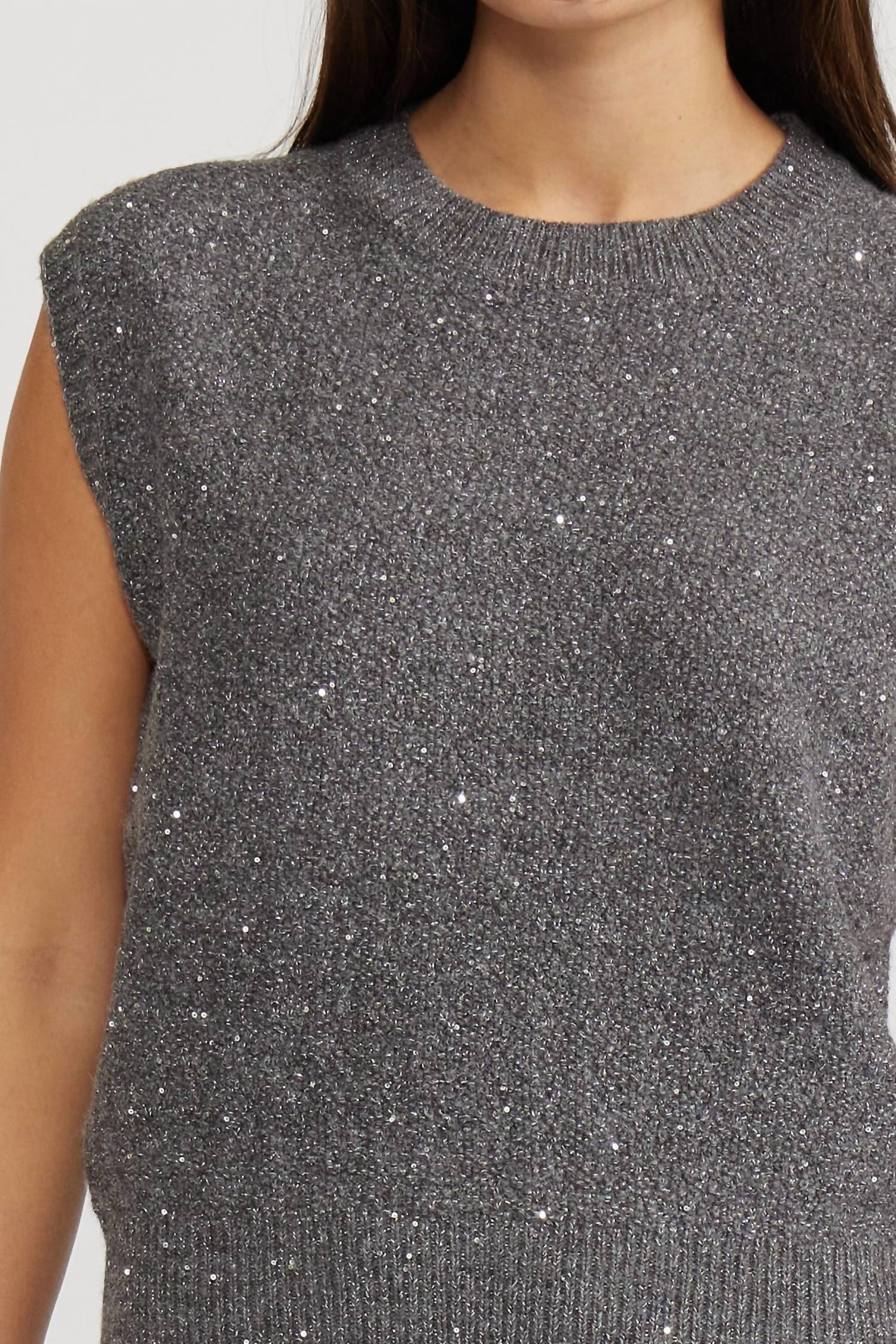 Lucy Paris - Mikey Sequin Knit Top