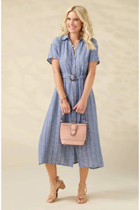 Coco + Carmen - Miriam Short Sleeve Shirtdress With Belt