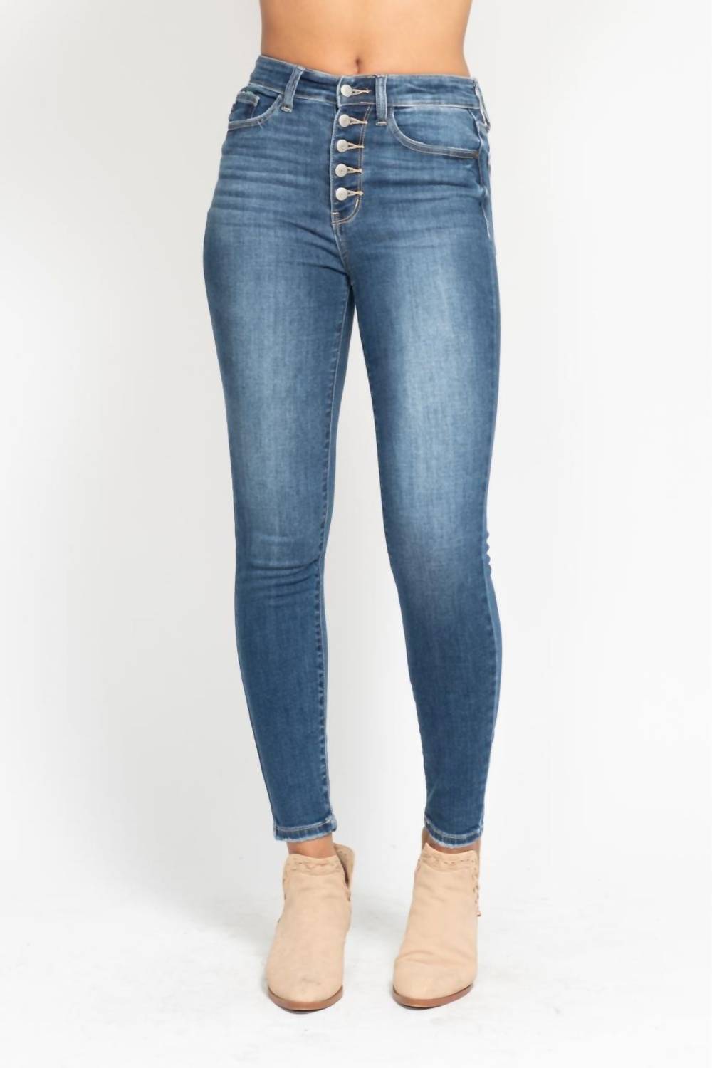 Judy Blue - Tiffany Button Fly Skinny Jeans
