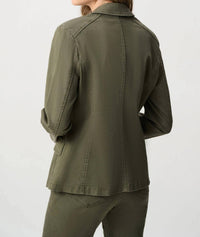 Joseph Ribkoff - Featherweave Denim Double-breasted Blazer
