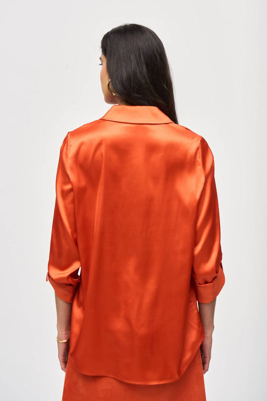 Joseph Ribkoff - Satin Button Down Blouse