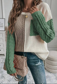Lovesoft - Patched Pocket Drop Shoulder Sweater