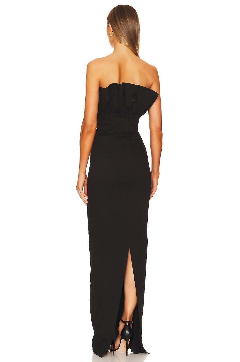 SAU LEE Noah Maxi Dress in black - women's dress - detail view
