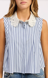 En Saison - Clara Sleeveless Collared Top
