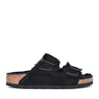 BIRKENSTOCK Unisex Arizona Shearling Sandals in black - item - detail view