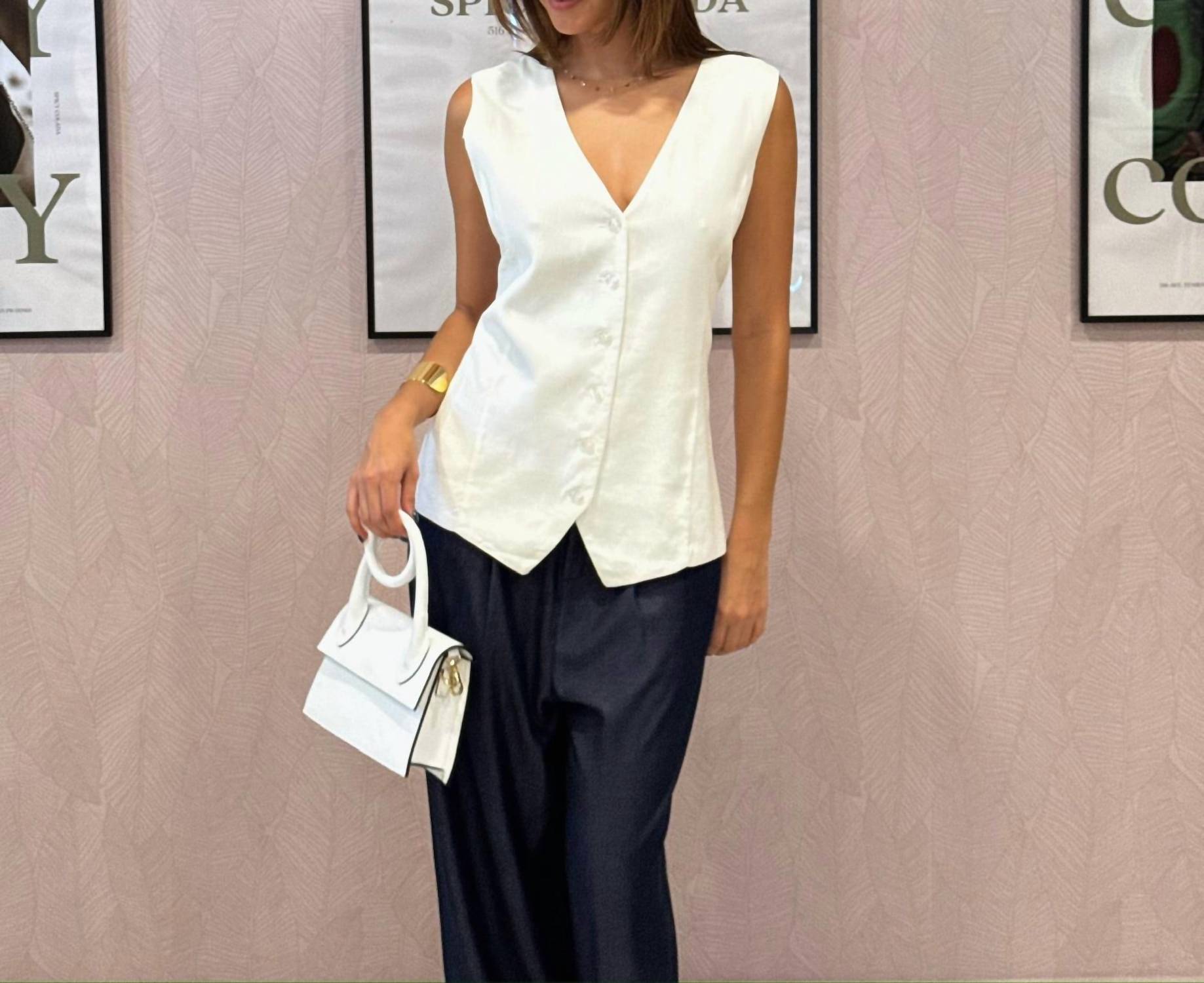 Dress To - Linen Button Down Vest