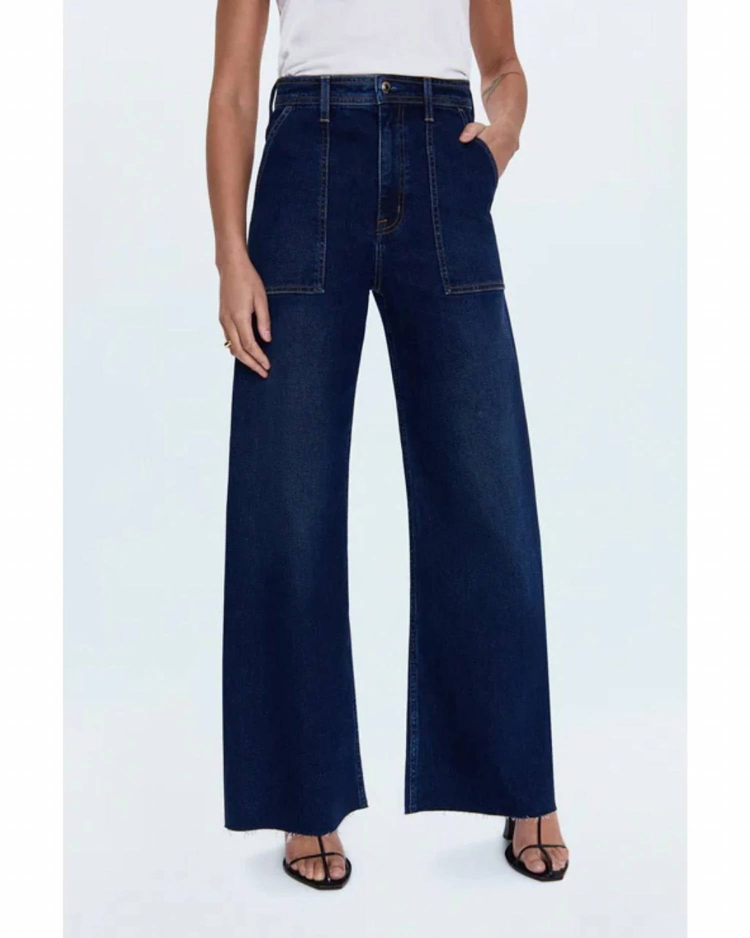 Pistola - Penny High Rise Wide Leg Utility Jean
