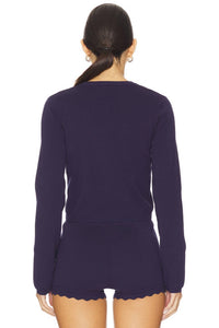 NIA Roxie Cardigan in navy blue - women's cardigan - alternate view
