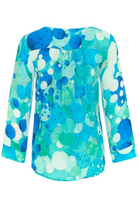 Dolcezza - Women's Big Angel Fish Mosaic Print Tunic Top