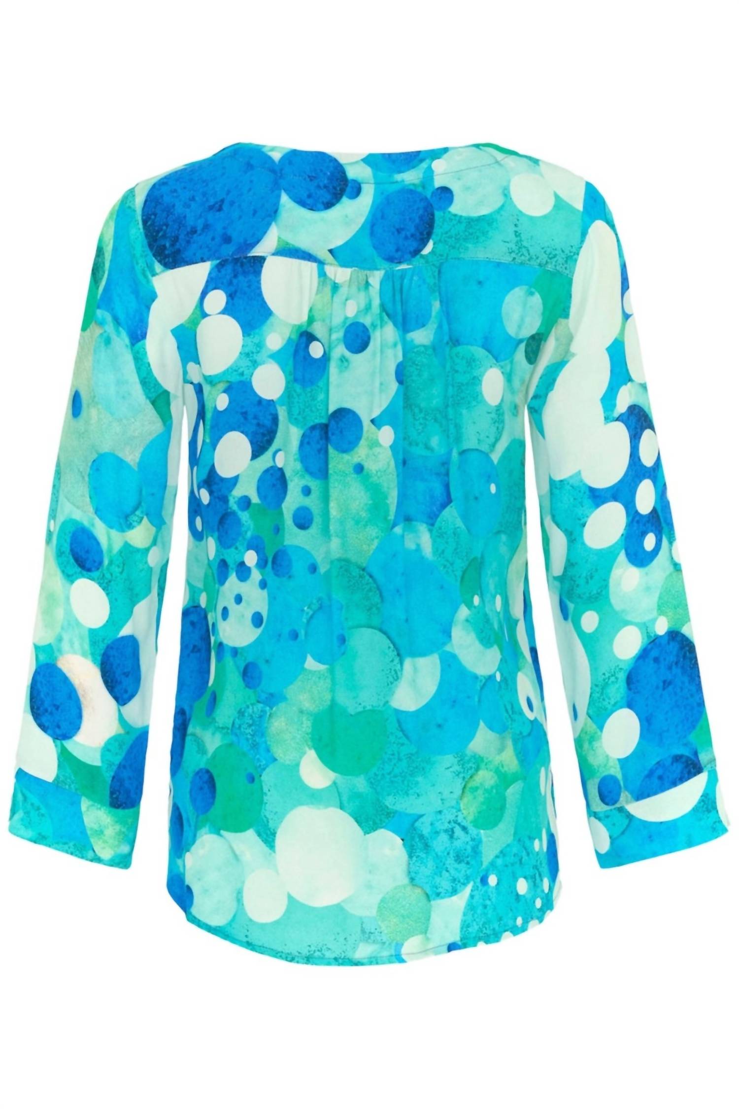 Dolcezza - Women's Big Angel Fish Mosaic Print Tunic Top