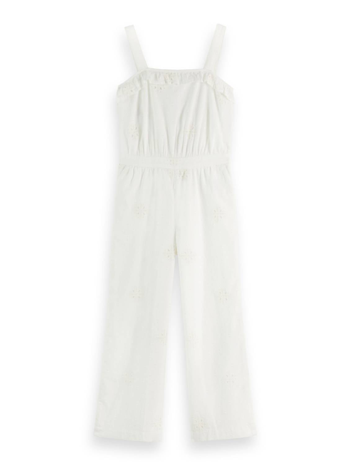 Scotch & Soda - Girls Broderie Anglaise All-in-one Jumpsuit