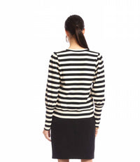 Karen Kane - Sabine Stripe Bishop Sleeve V-neck Top