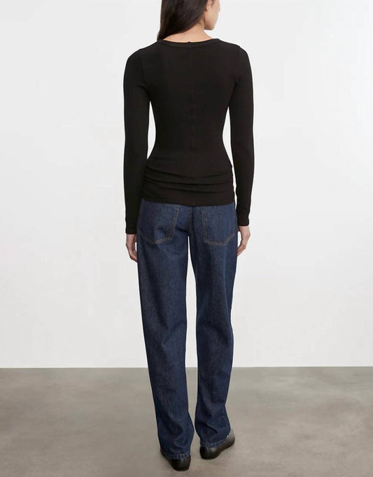 Enza Costa - Silk Rib Long Sleeve Crew Top