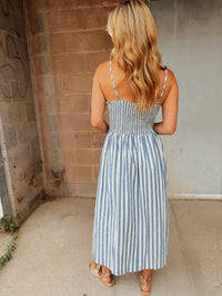 Adelyn Rae - Emilia Striped 3d Floral Midi Dress