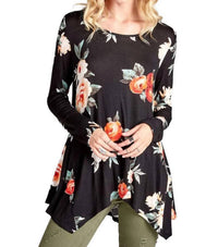 Oddi - Lace Up Floral Swing Tunic