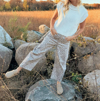 So Me - Wild Leopard Barrel Pants