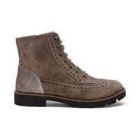 Aetrex Women's Margot Lace-up Boot in taupe - women's shoe - detail view