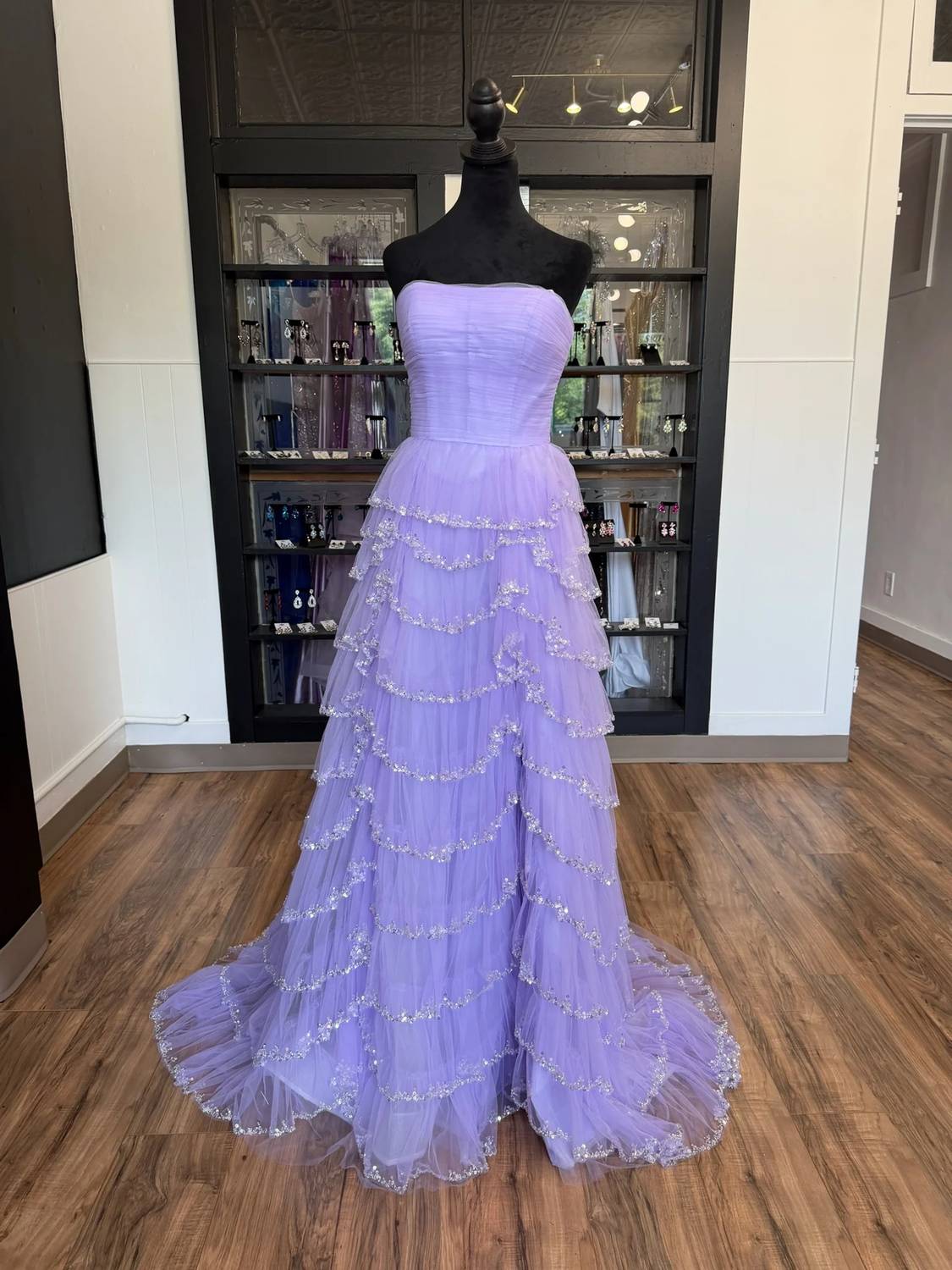 Sherri Hill - Women's Strapless Tulle A-line Dress