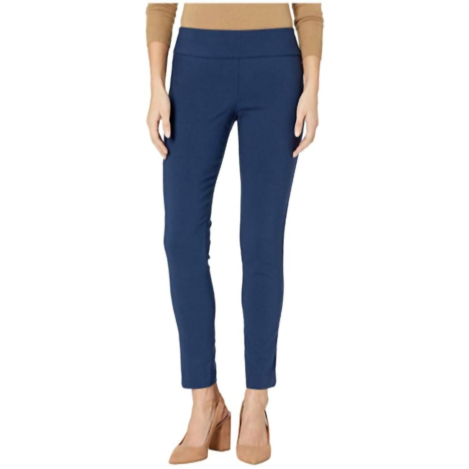 Elliott Lauren - Control Stretch Pull-on Ankle Pants With Back Slit Detail