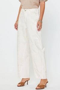 Current Air - Women's Eva Barrel Leg Pants With Embroidery Details