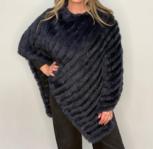 Morris Kaye - Knit Rabbit Poncho