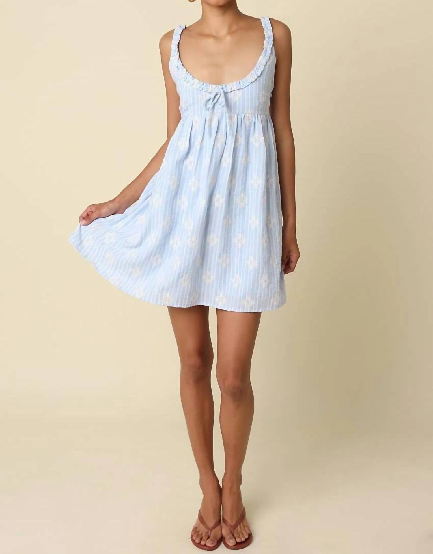 Olivaceous - Anne Floral Babydoll Mini Dress