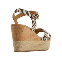 Andrea Women's Wedge Ankle Strap Sandal in brown - women's sandal - detail view