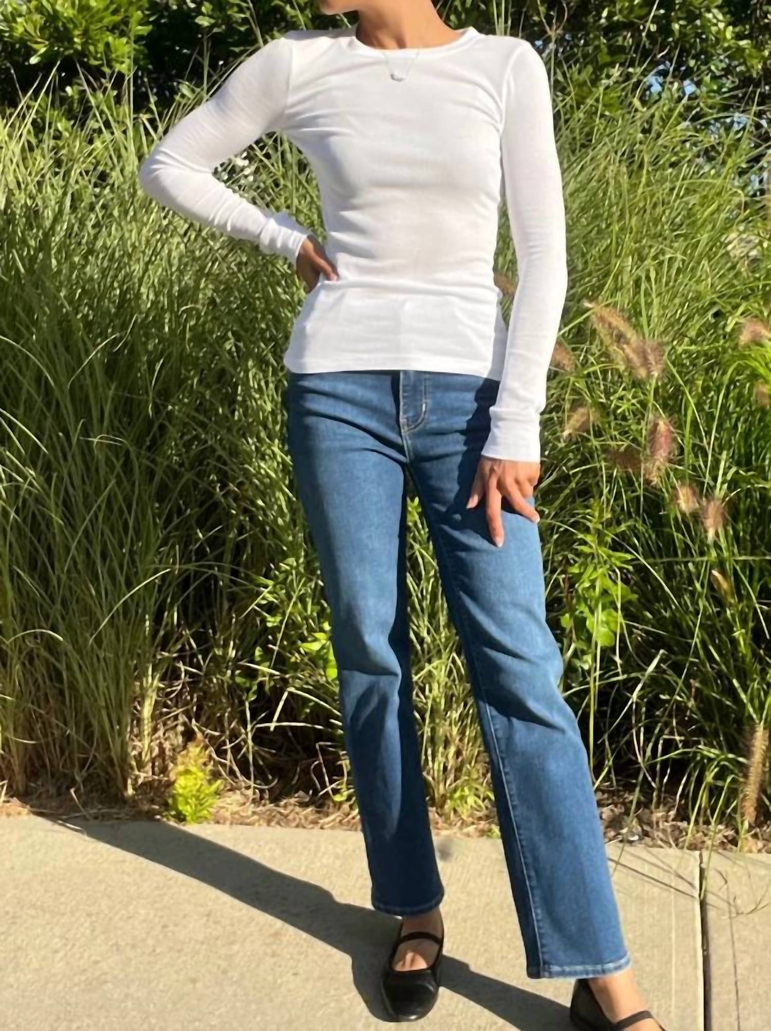 Bobi - Long Sleeve Scoop Neck Tee