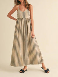 Miou Muse - Stripe Pattern Long Dress